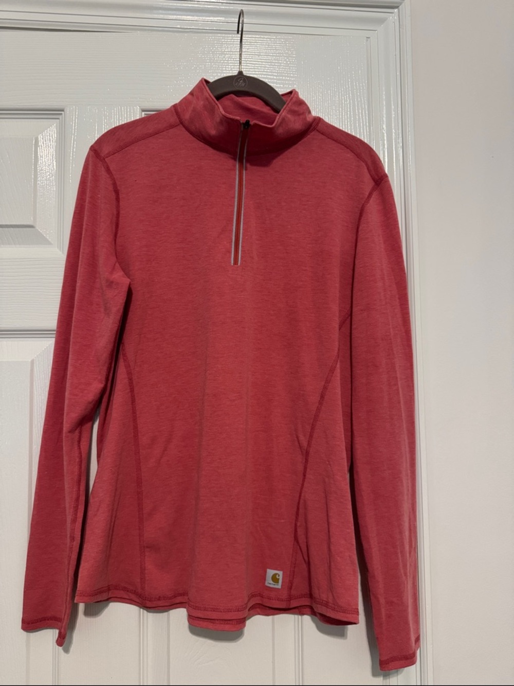 Carhartt Women’s Red Half-Zip Mock Neck Pullover